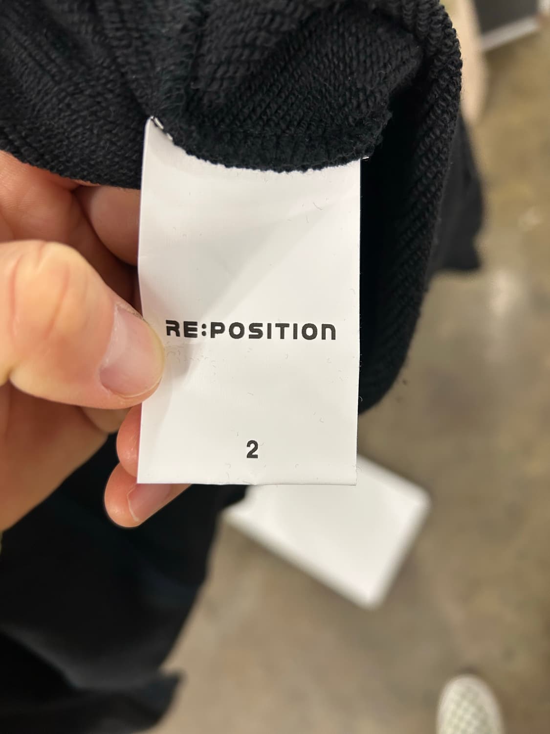 RE:POSITION 블랙 후드티 상품이미지4