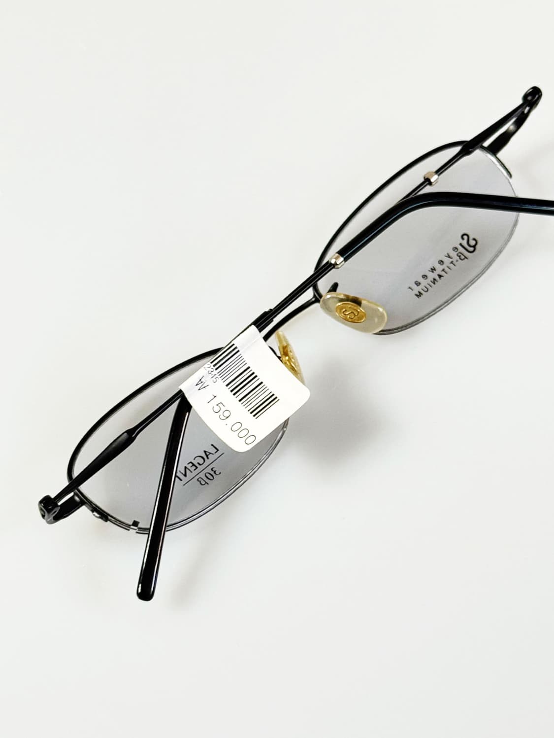 서전 SJ LAGENT 블랙 티타늄 반무테 빈티지 안경 상품이미지8