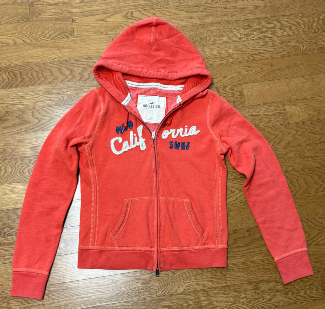 홀리스터 후드집업 주황색L 상품이미지1