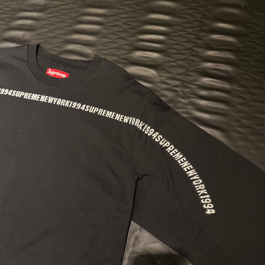 슈프림 로고 롱슬리브 블랙 상품이미지3