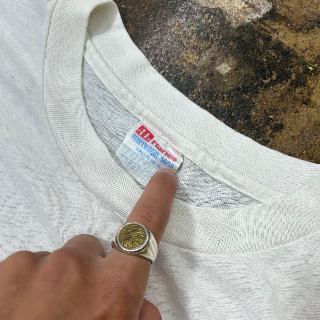 80s USA OG 싱글스티치 빈티지 반팔티 XL 상품이미지3