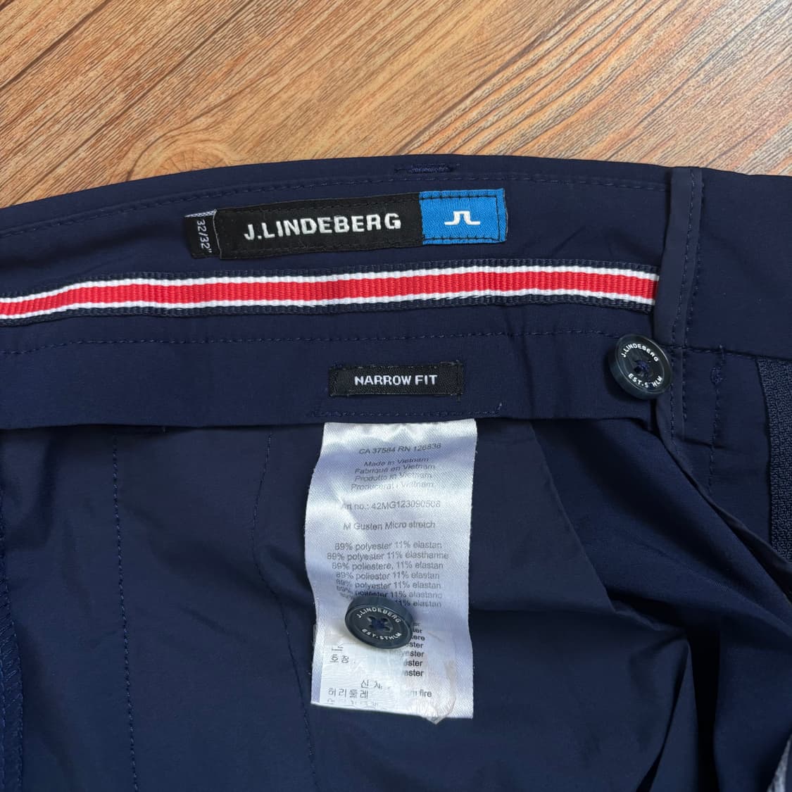 J 린드버그 골프 32 슬림핏 팬츠 바지 네이비 SS 스판 기능성 아웃도 상품이미지3