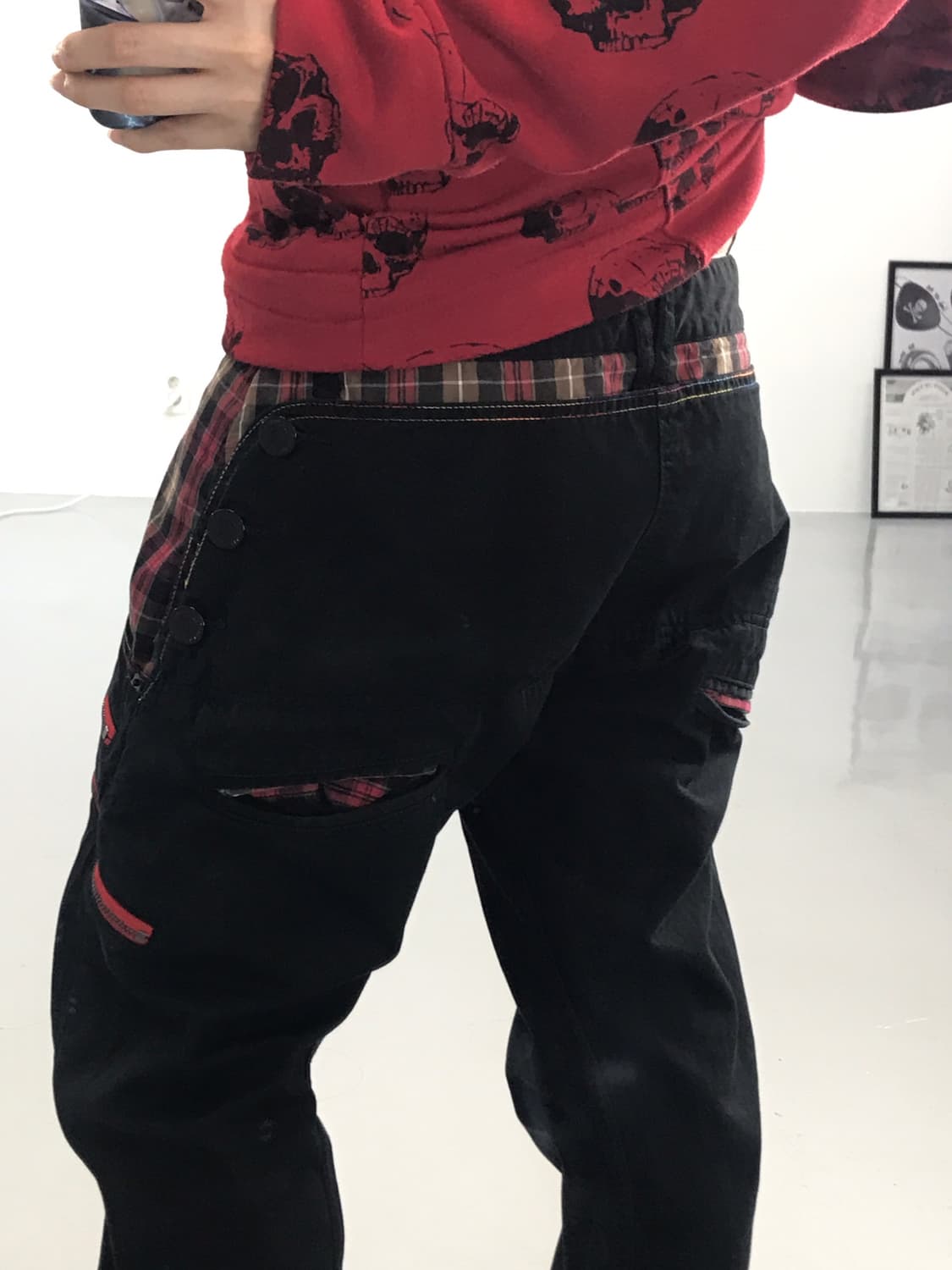 Jpn Y2k Black Detail Pants 상품이미지4