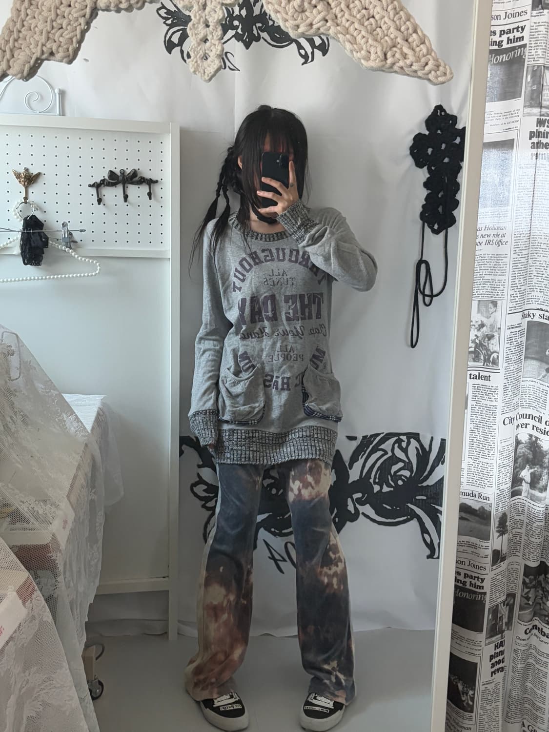 • blue tie-dye tarry pants 상품이미지3