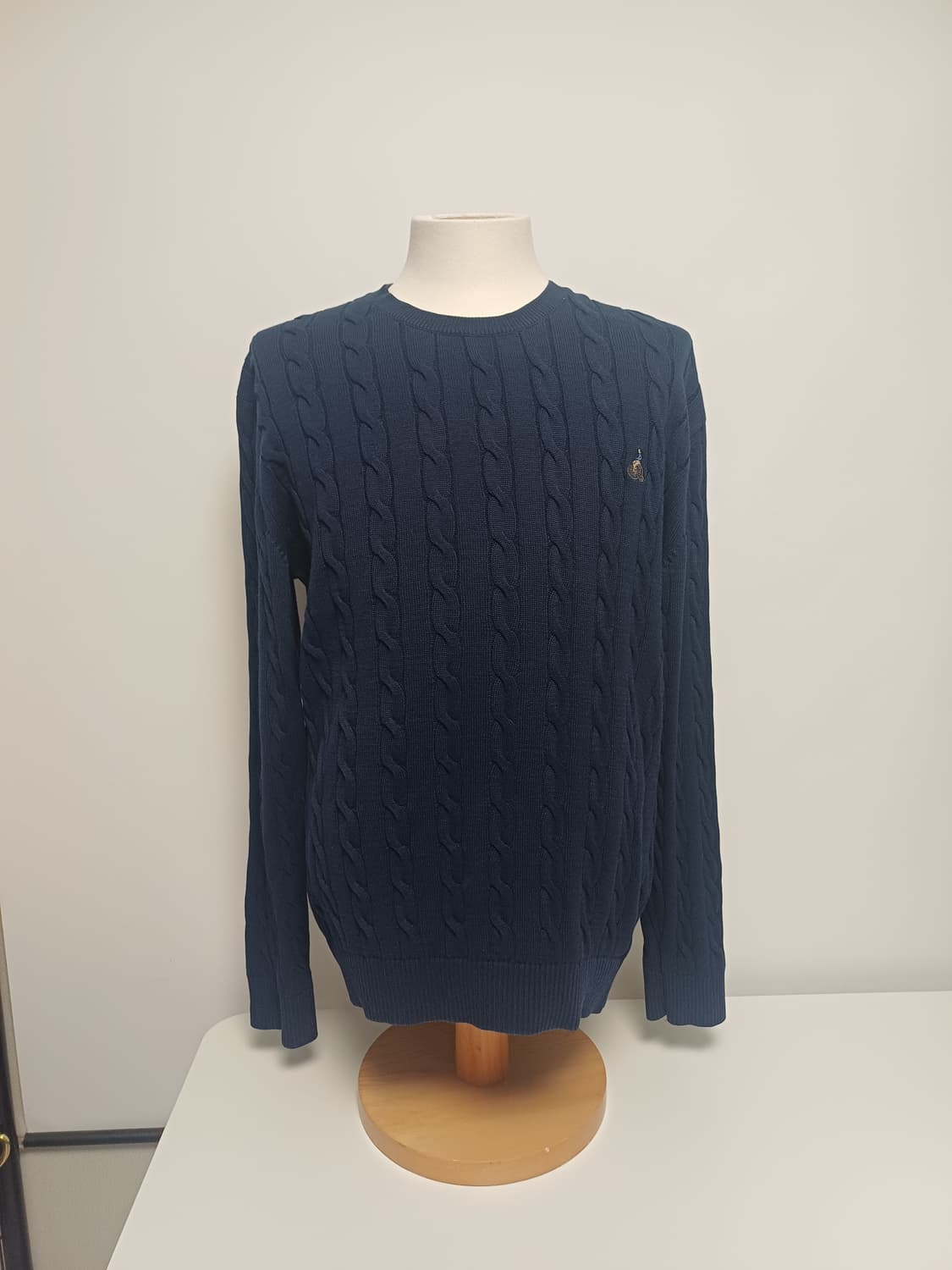 빈폴 맨즈 코튼 케이블 꽈배기 니트 네이비 (100/M) 상품이미지1