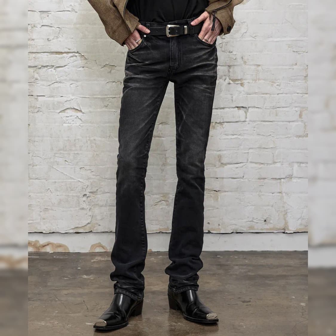 46) 엘무드 베놈 플레어핏 데님 미드나잇 블랙 슬림 부츠컷 상품이미지1