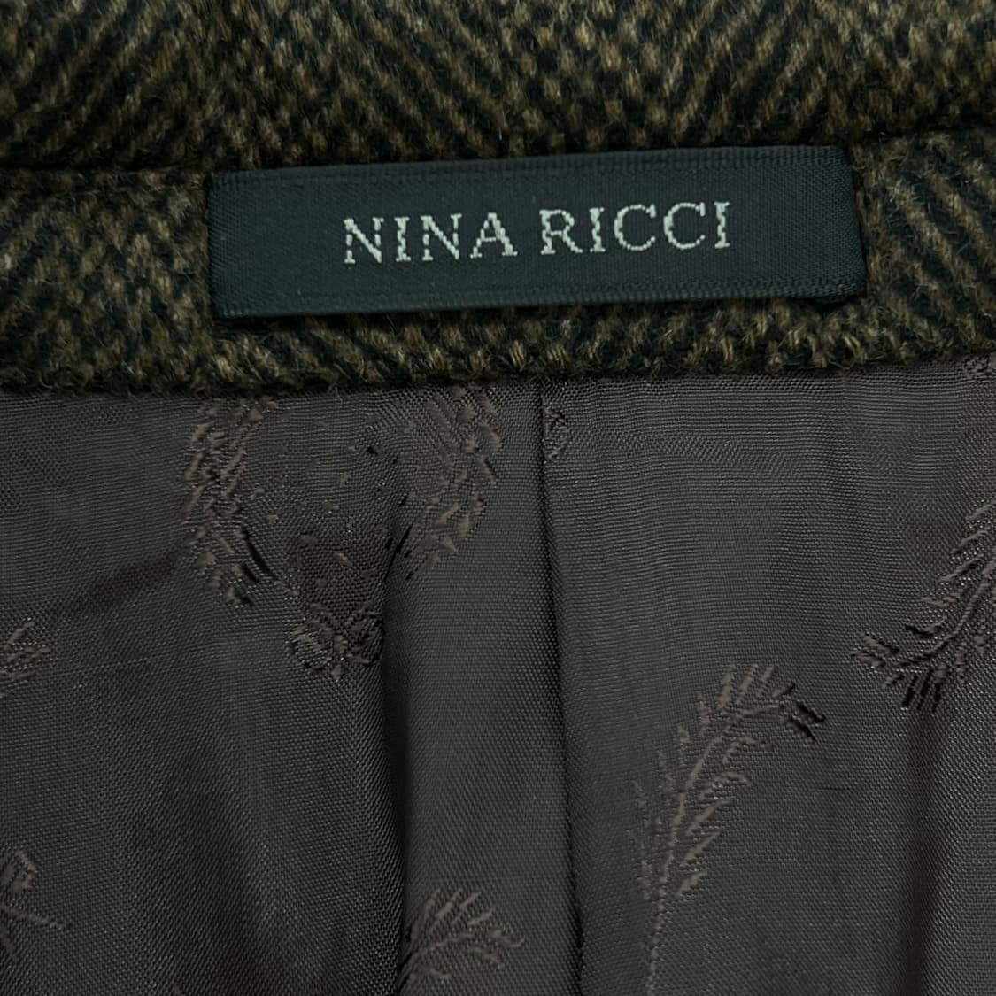 니나리치 헤링본 캐시미어 맥코트 r2873 상품이미지5