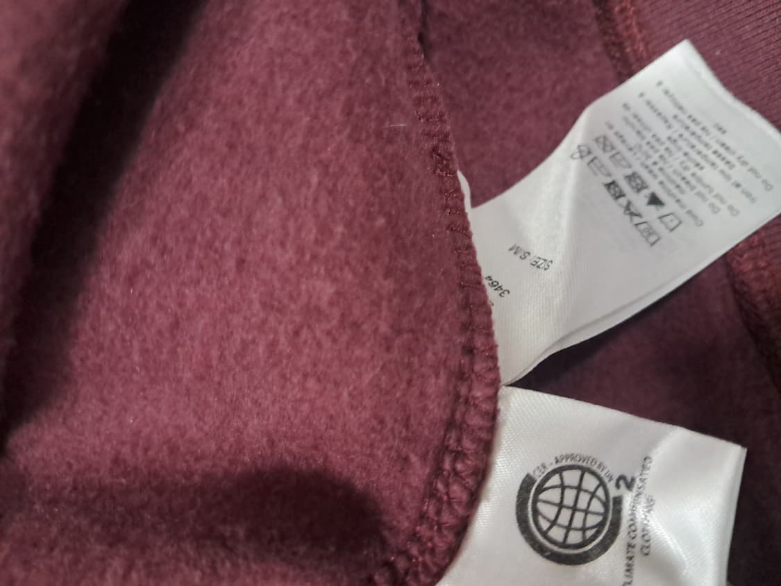 가니 스마일 로고 맨투맨 버건디 상품이미지5