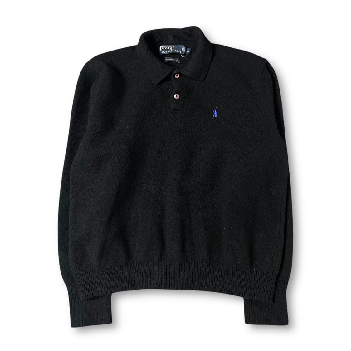 폴로랄프로렌 블루포니 블랙 울100 카라 긴팔 니트 XL 상품이미지1