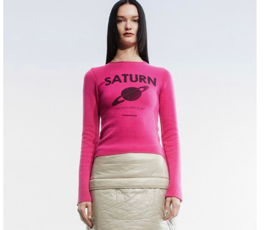 더오픈프로덕트 세턴 피티드 탑 핑크 상품이미지1