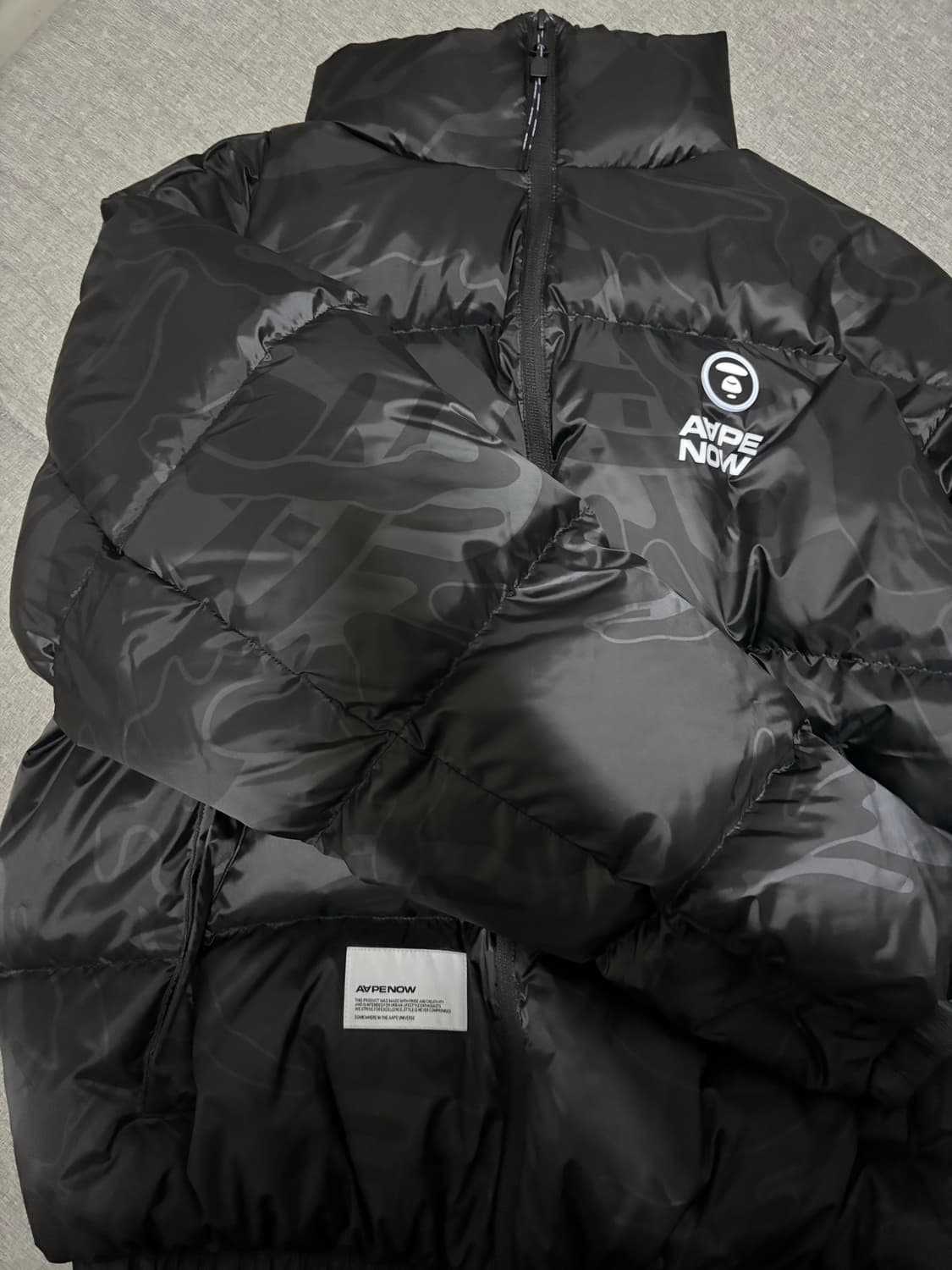 베이프 Bape (Aape) 패딩 블랙 카모 L 25FW 새상품 상품이미지10