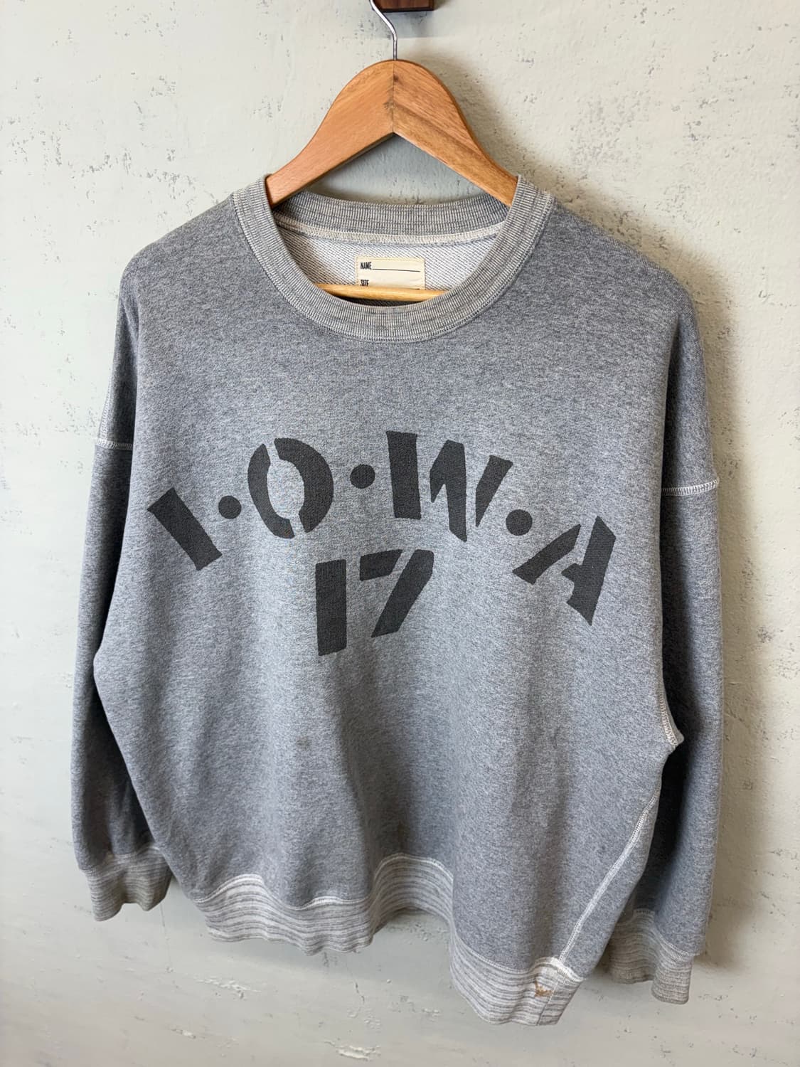JPN 빈티지 IOWA 스웻셔츠 그레이 상품이미지2