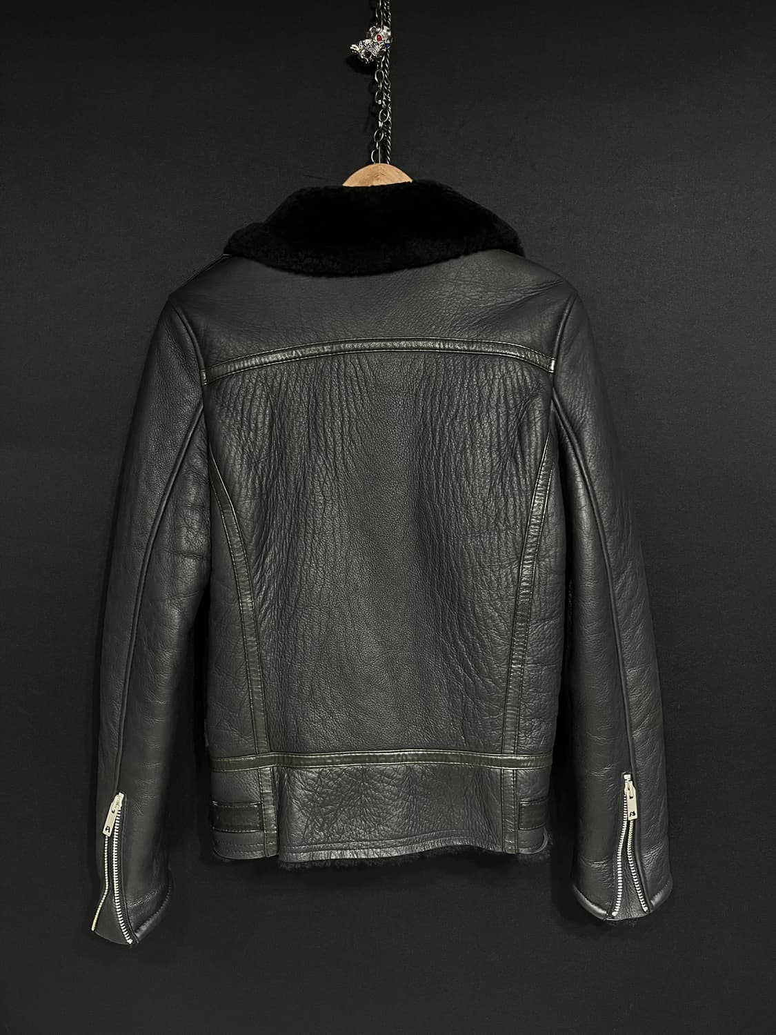 양털 2양가죽 더블라이더 시어링 자켓 상품이미지6