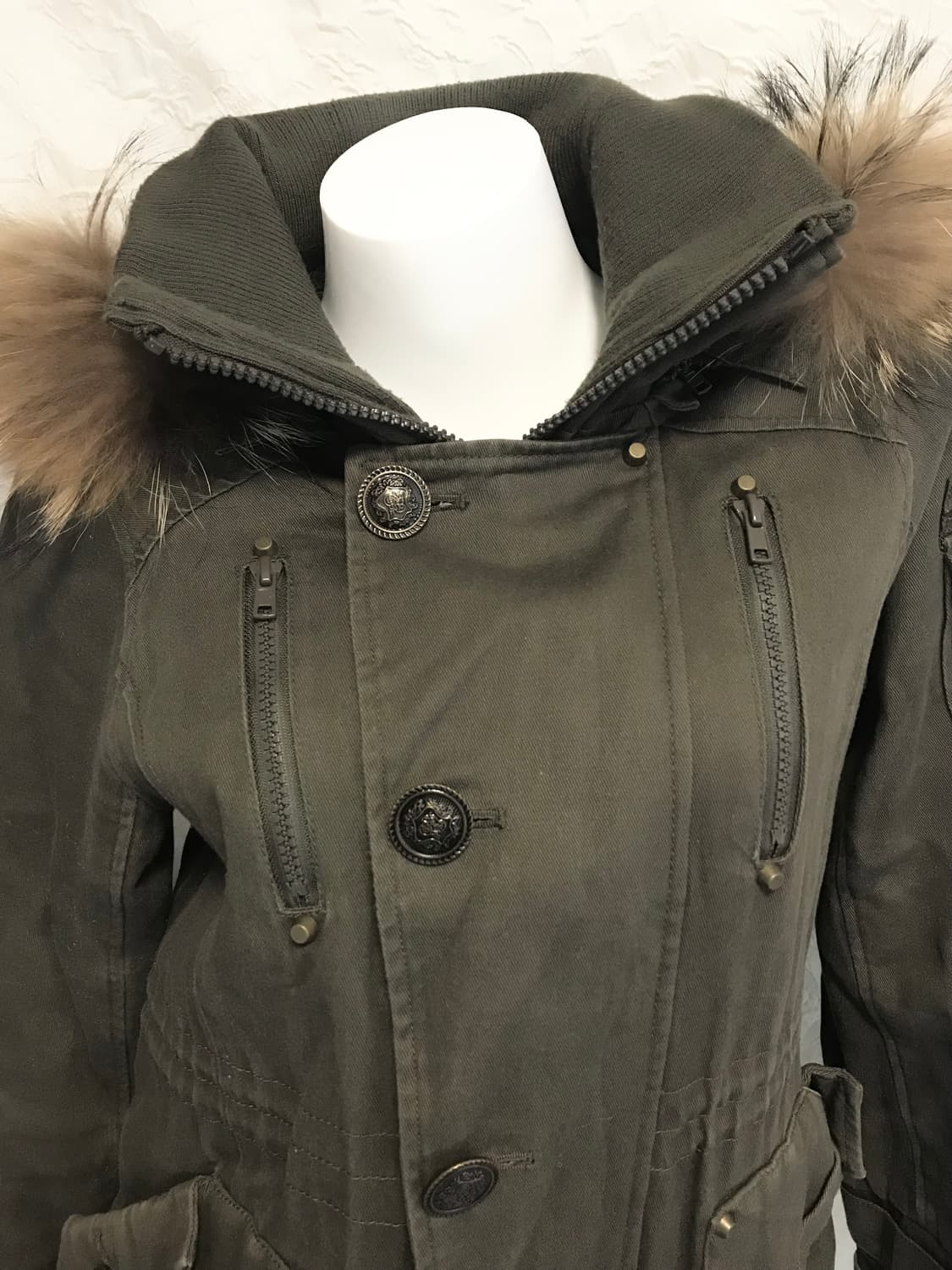 빈티지 00s y2k 라쿤퍼 후드 포켓 야상 점퍼 자켓 상품이미지3