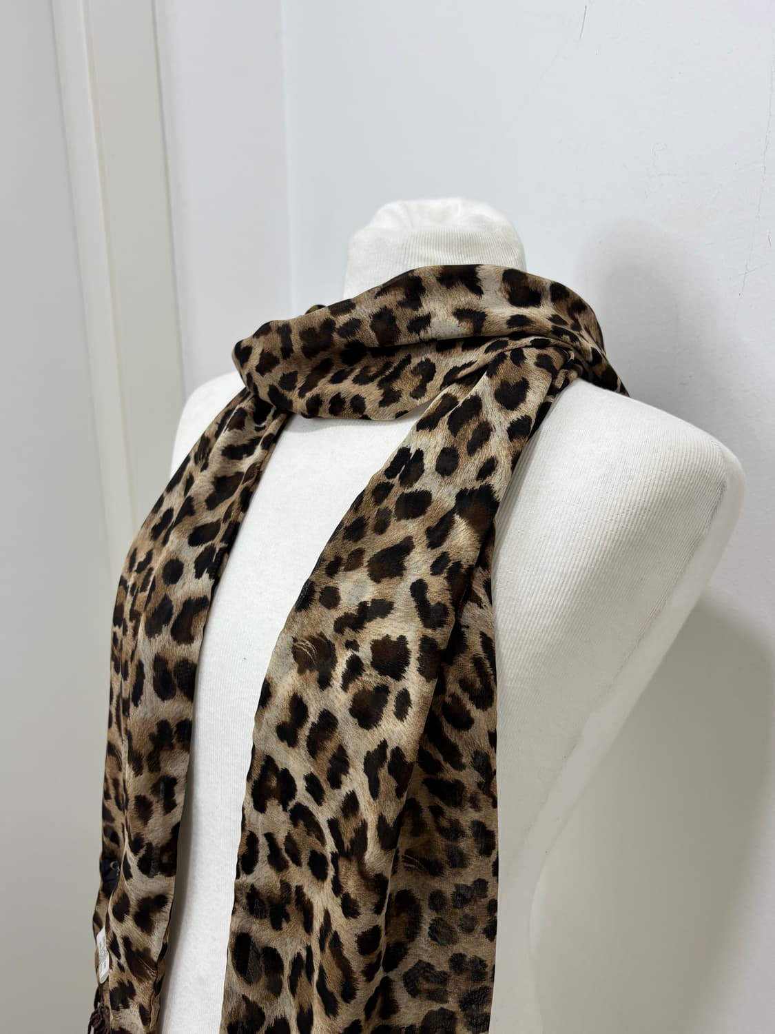 cecil mcbee 브라운 호피 레오파드 머플러 스커프 상품이미지5