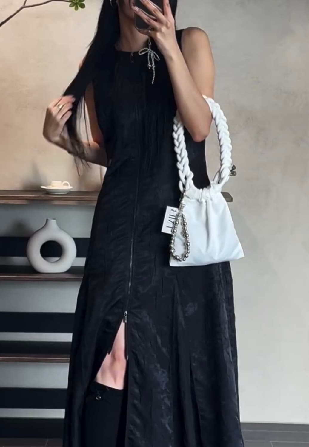 트리밍버드 스트링 미니백 [올화이트] 새상품 상품이미지2