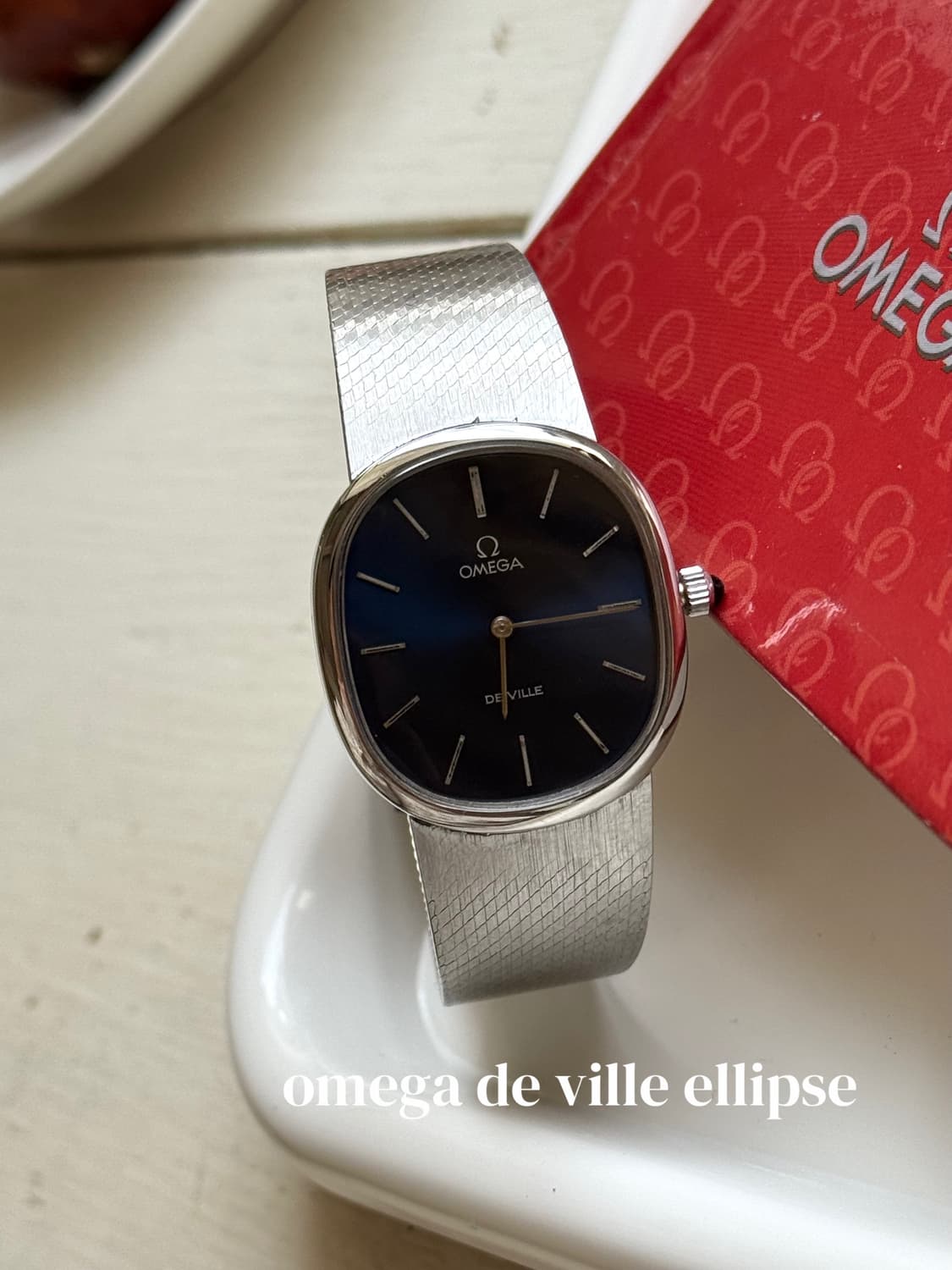 정품 빈티지 오메가 드빌 엘립스 스틸 시계 상품이미지4