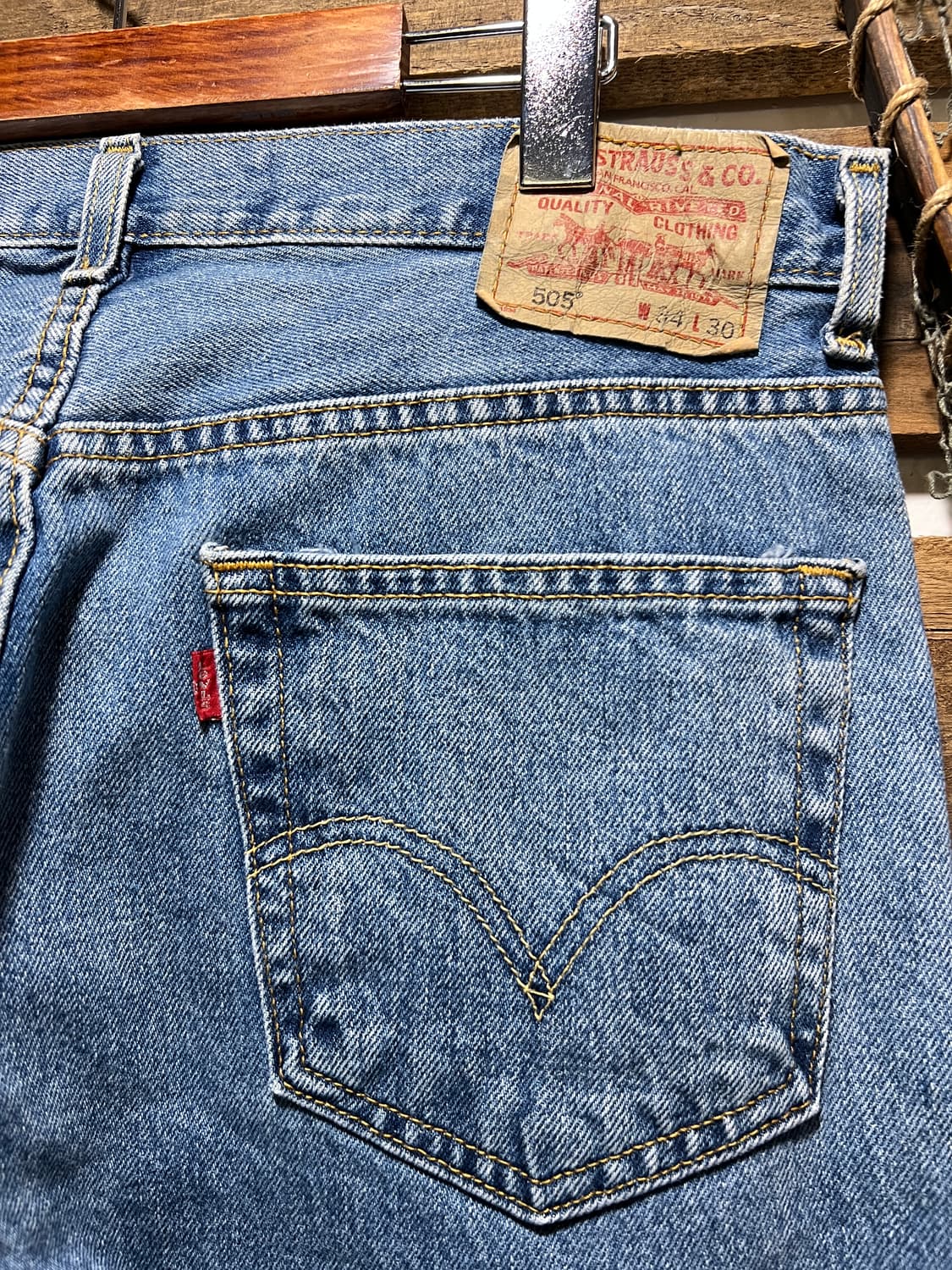 [34]00's 리바이스 USA 505 멕시코제 데님 팬츠 상품이미지5