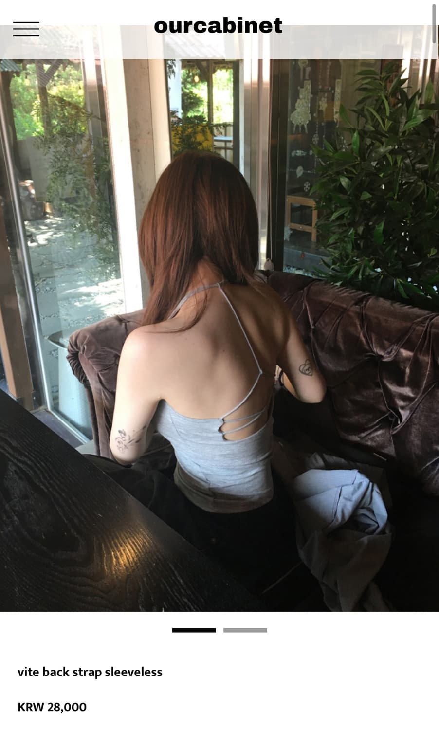아워캐비넷 vite back strap sleeveless 상품이미지1