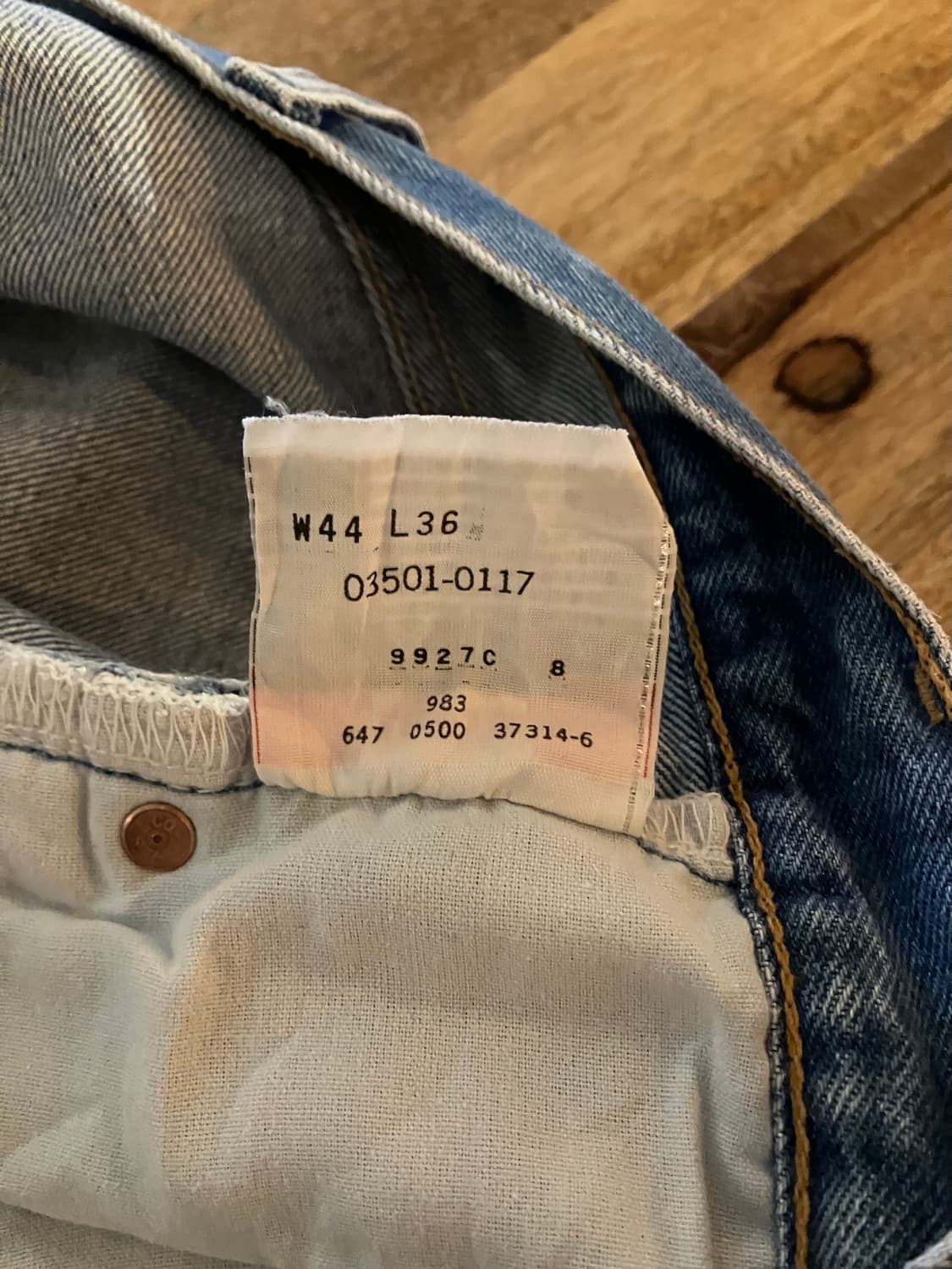 00s 빈티지 리바이스 501 데님 팬츠 빅사이즈 상품이미지10