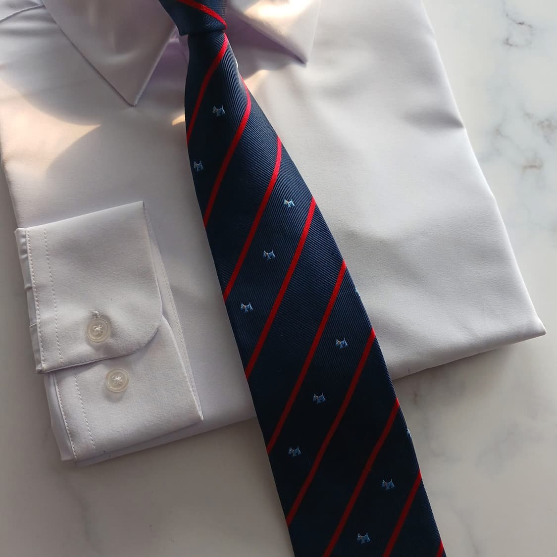 루이까또즈 실크 네이비 스트라이프 넥타이 8.1cm A등급 A18768
 상품이미지5