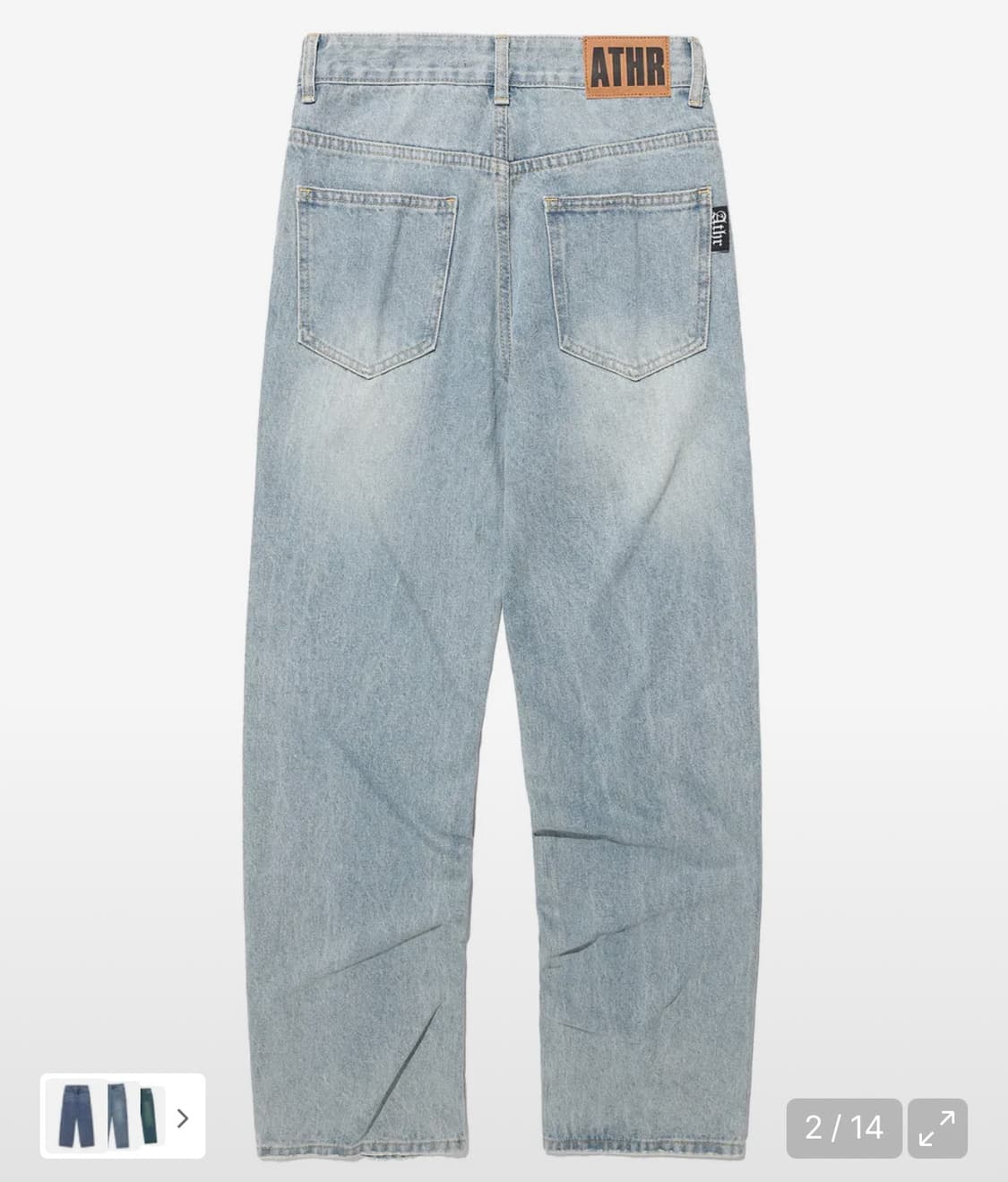 앤디아더 세미 스트레이트 데님진 블루 상품이미지2