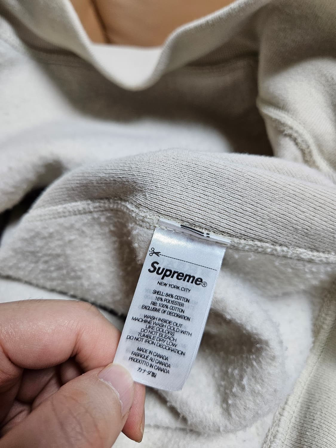 슈프림 박스로고 후드 티셔츠 스톤 24FW 상품이미지8