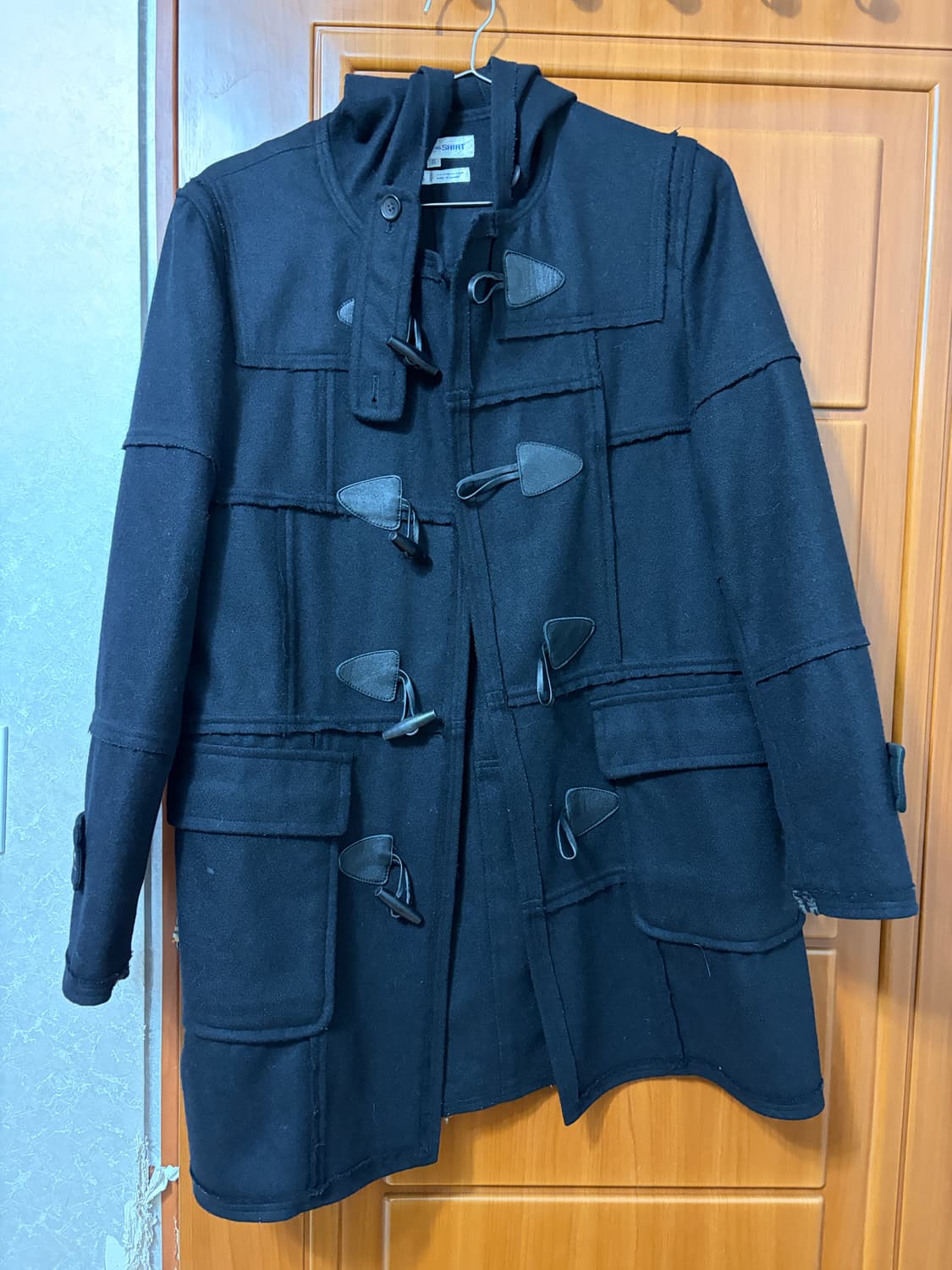 꼼데가르송 셔츠 패치워크 더플 코트 상품이미지1