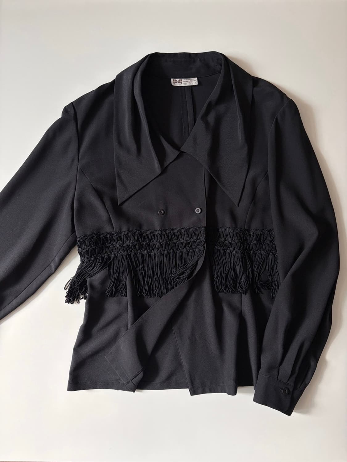 fringe double breasted blouse 상품이미지1
