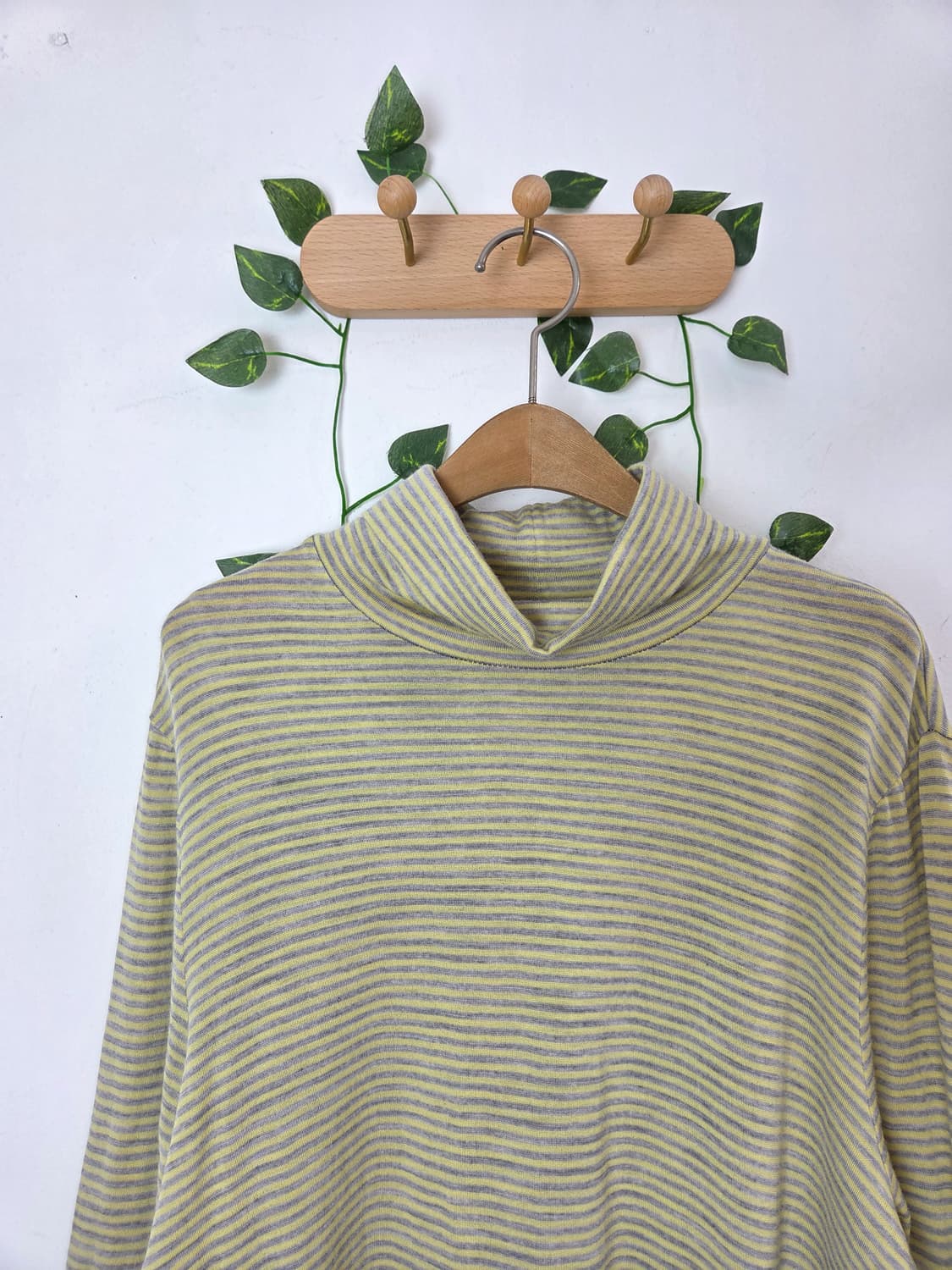 레몬 잔스트라이프 목폴라 슬리브 상품이미지2