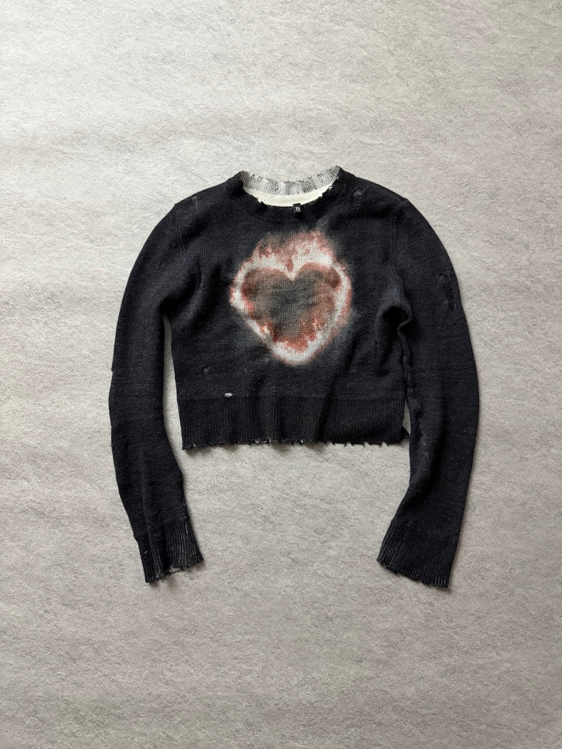 R13 하트 디스트로이드 니트 상품이미지1