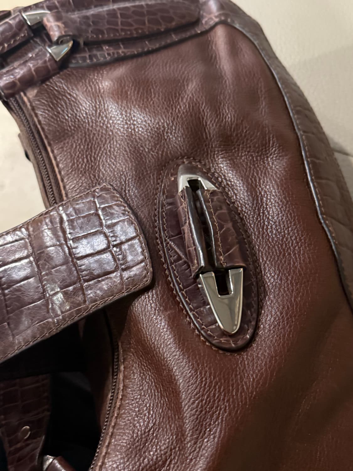 00s real leather brown shoulder bag 상품이미지4