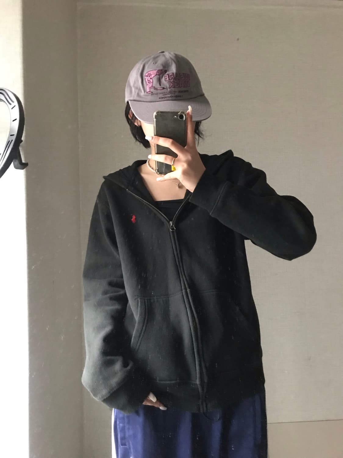 폴로 블랙 후드집업 상품이미지5