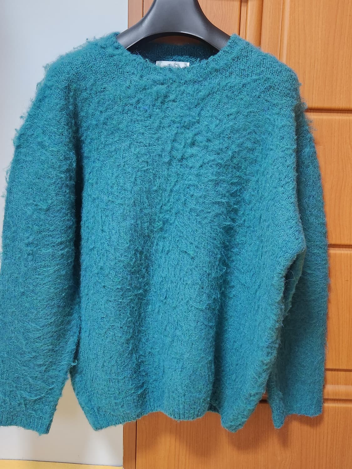 에메랄드 모헤어 크롭니트 상품이미지2