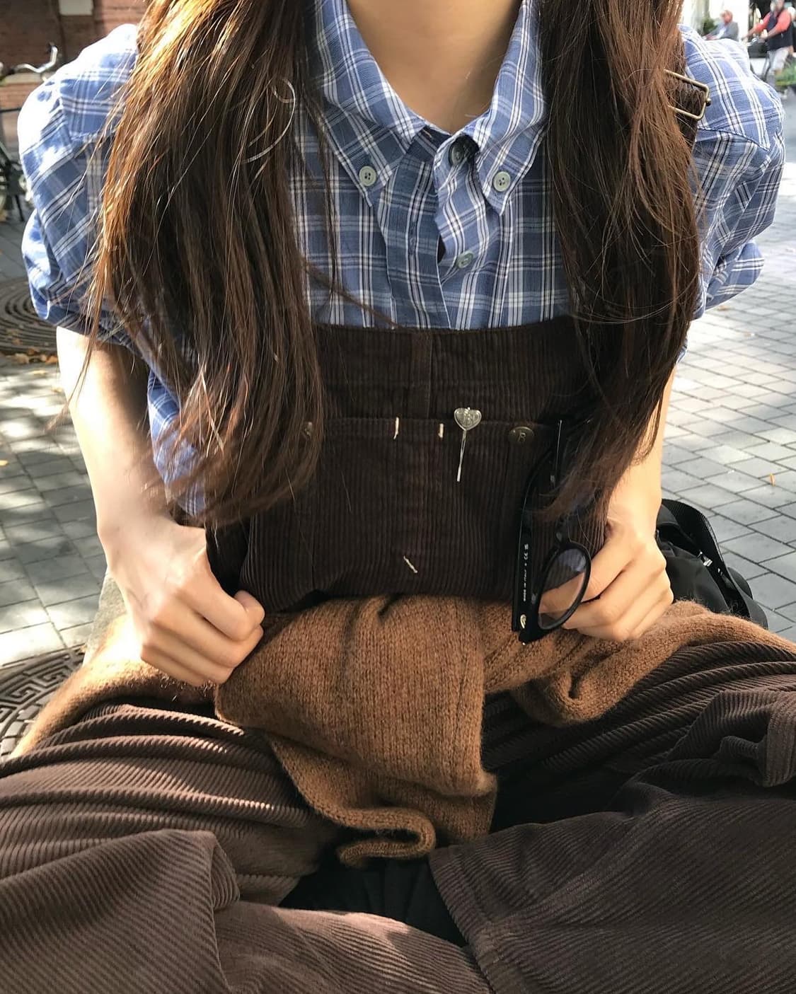 더바넷 아도르 체크 크롭 셔츠 ador check shirt 상품이미지4