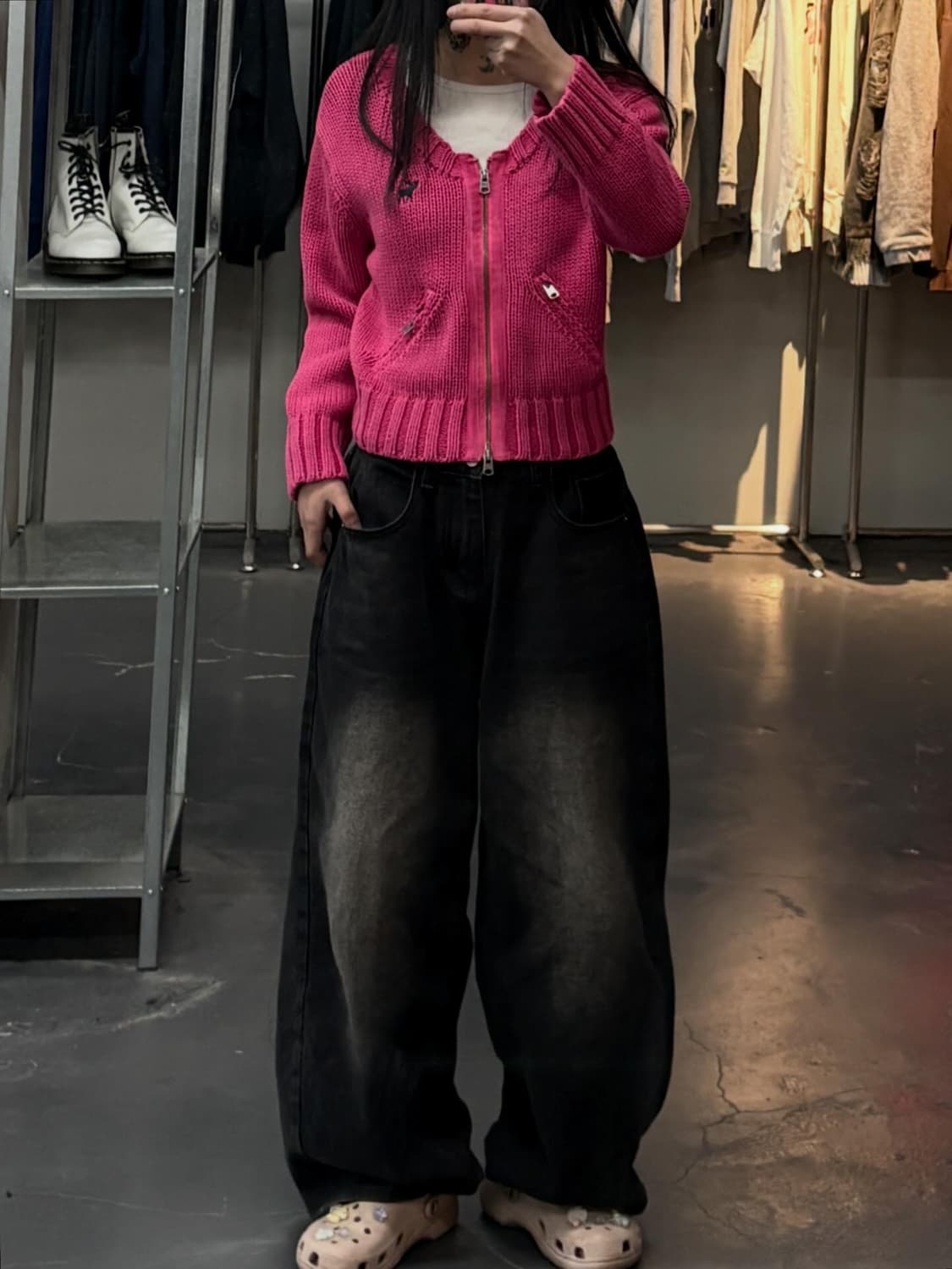 아베크롬비 y2k 투웨이 니트집업 A3630 상품이미지1