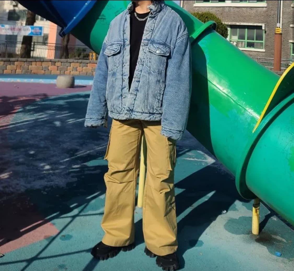 인터섹션 오버사이즈 데님 패딩 점퍼 상품이미지3