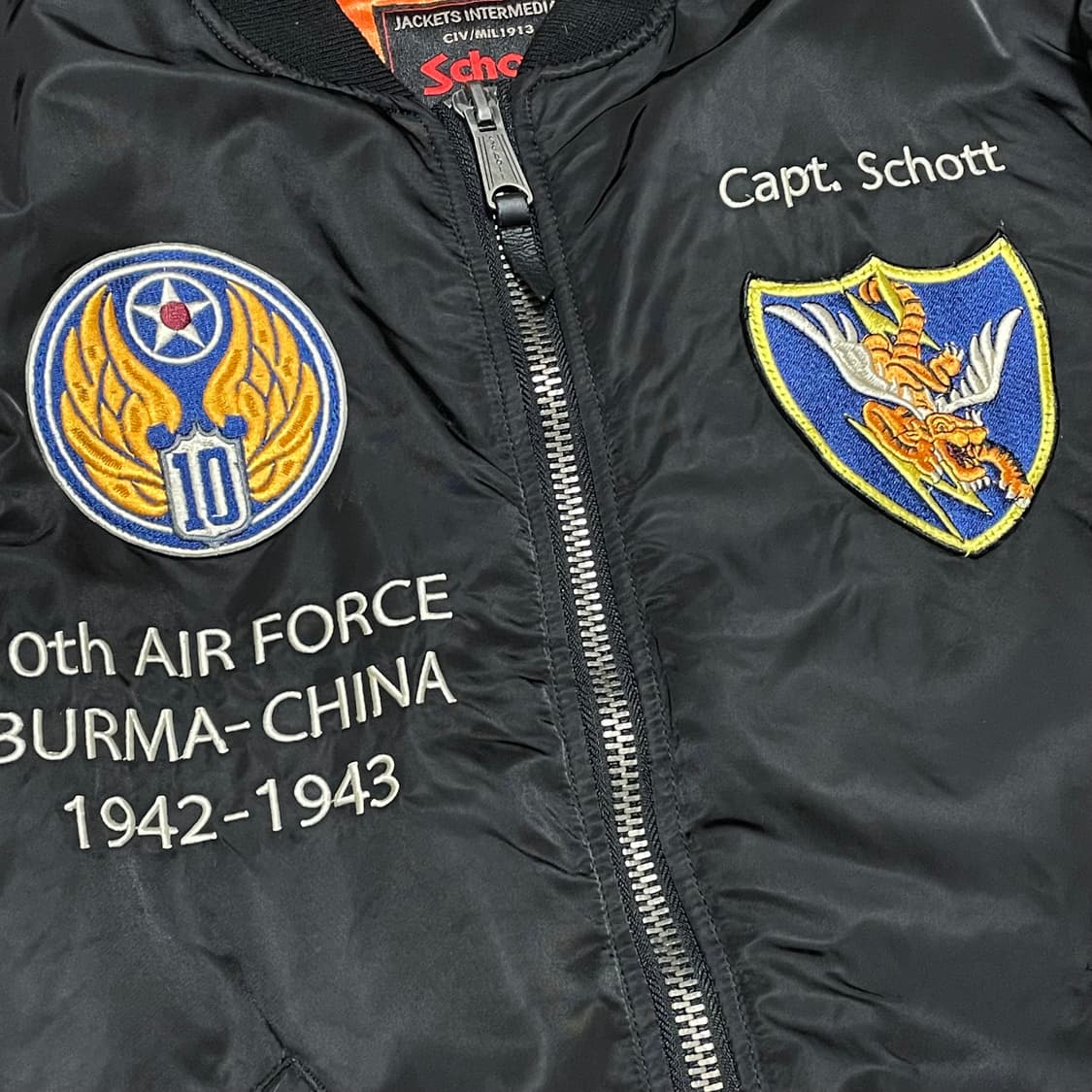 [L] 쇼트 Shott 10th Air Force ma-1 항공점퍼 상품이미지3