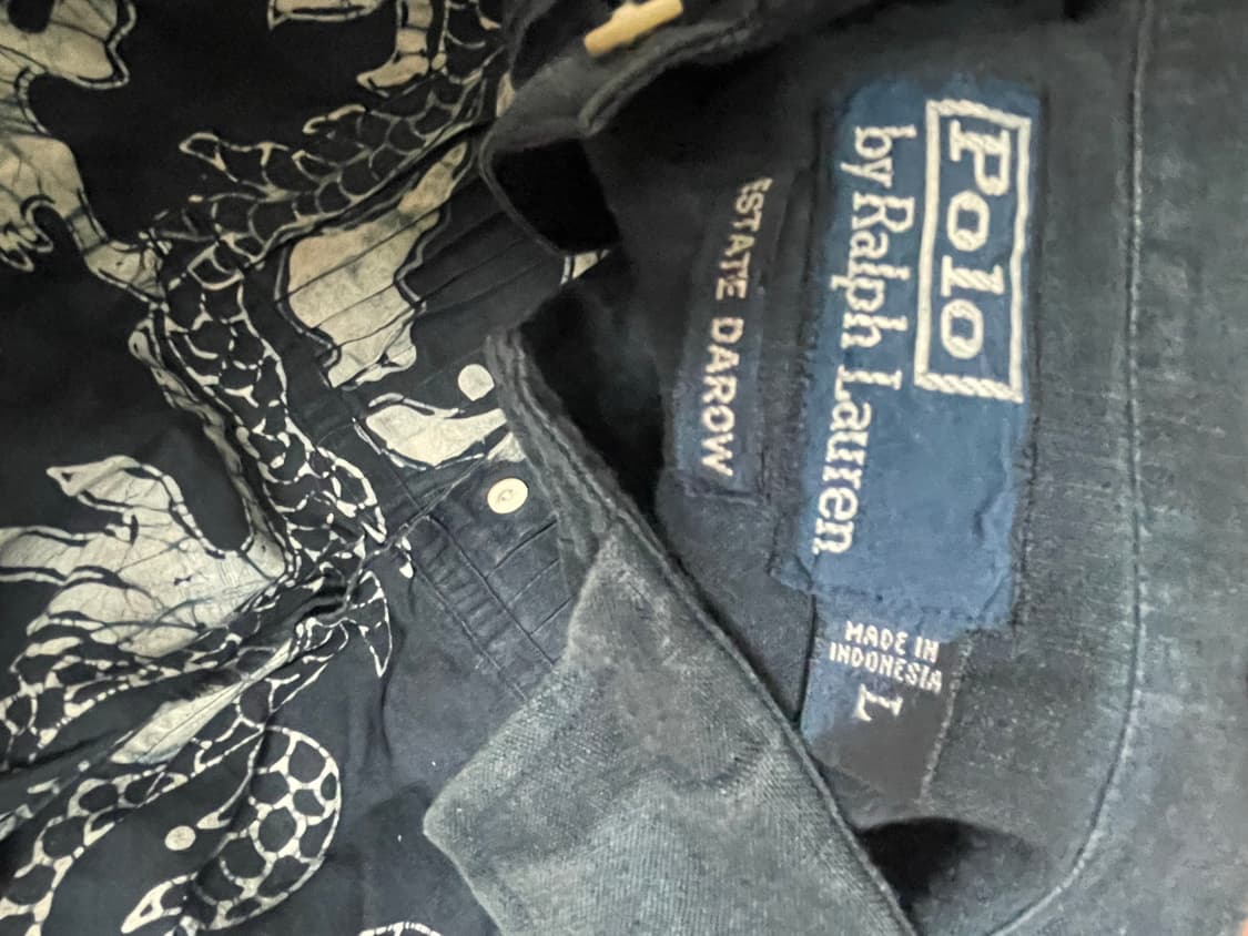 빈티지 폴로 인디고 드래곤 셔츠 L 상품이미지5