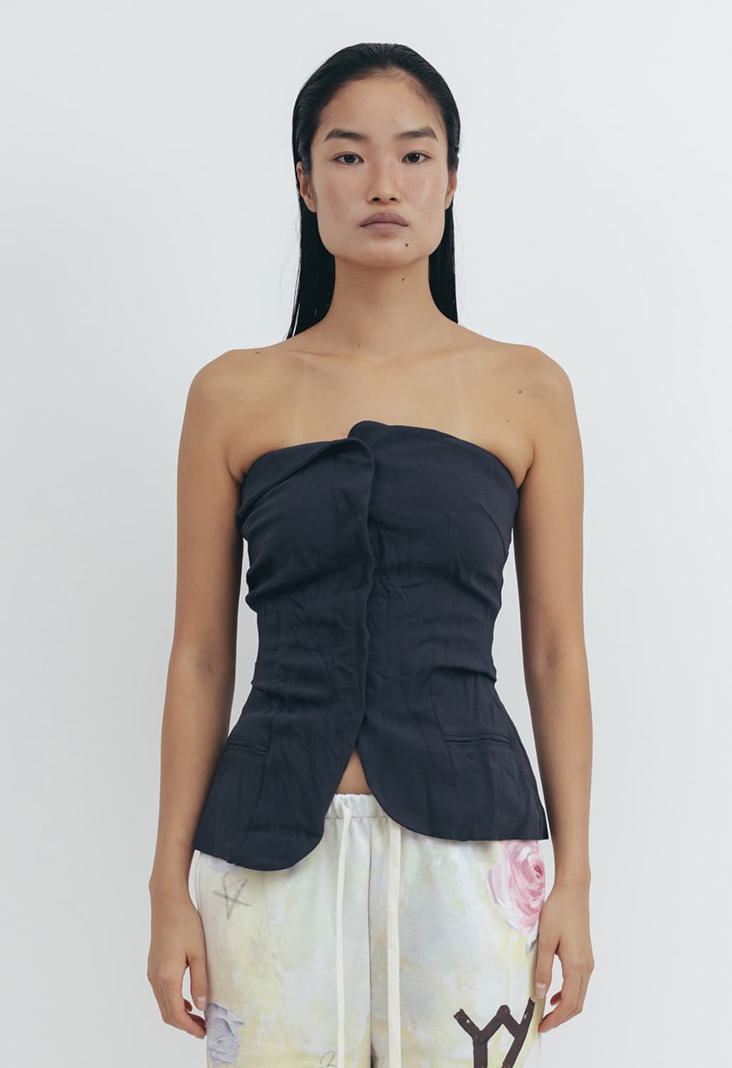 [Open yy]CRINKLED UNBALANCED BUSTIER 상품이미지2