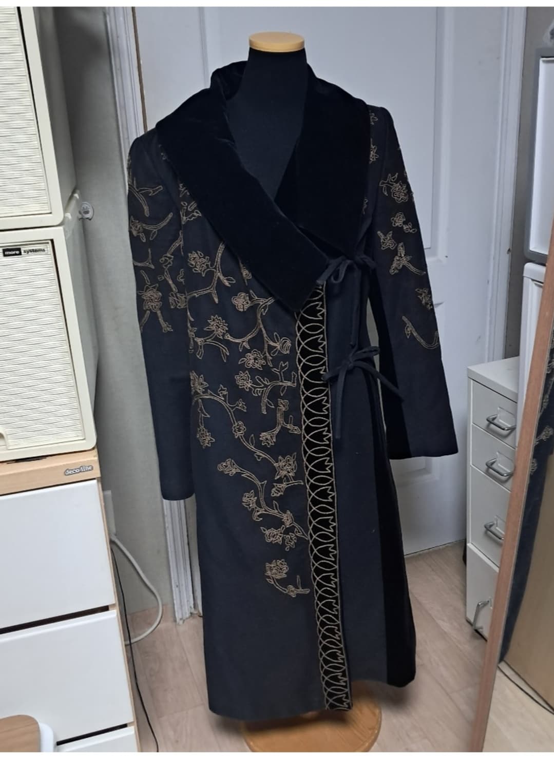 정품 겐조 플라워 자수 벨벳 롱 코트 55~66 상품이미지1