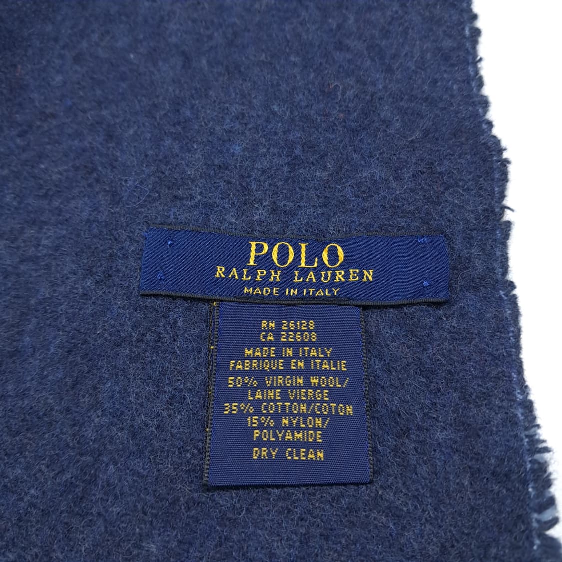 MX527 폴로 00s 이태리판 울면 양면 라이트블루네이비 머플러 목도 상품이미지4