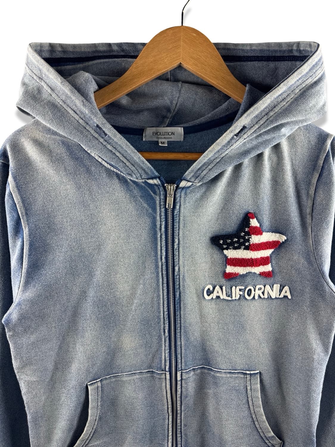 JPN 스타패치 성조기 워싱 후드집업2526 상품이미지3