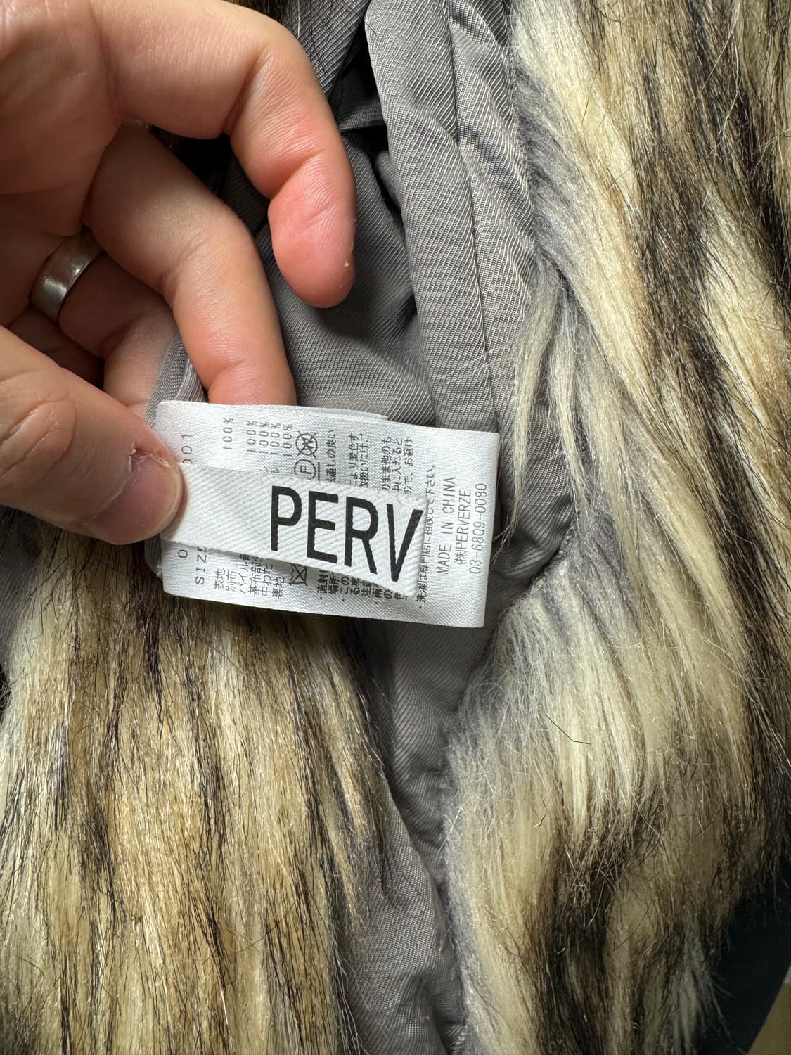 Perverze 나일론 페이크퍼 리버서블 무스탕 자켓 상품이미지7