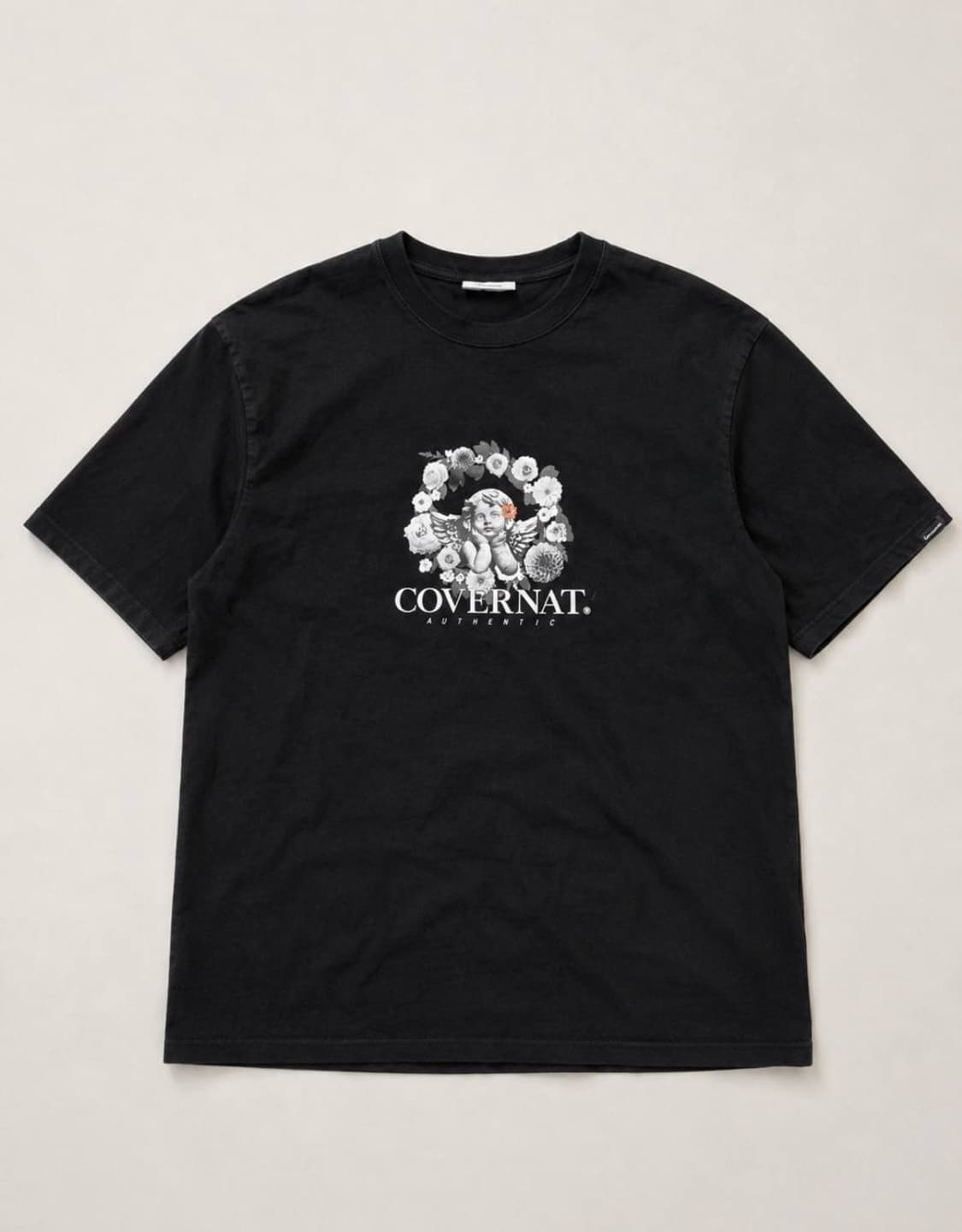 Covernat 커버낫 블랙 라운드 반팔 상품이미지1