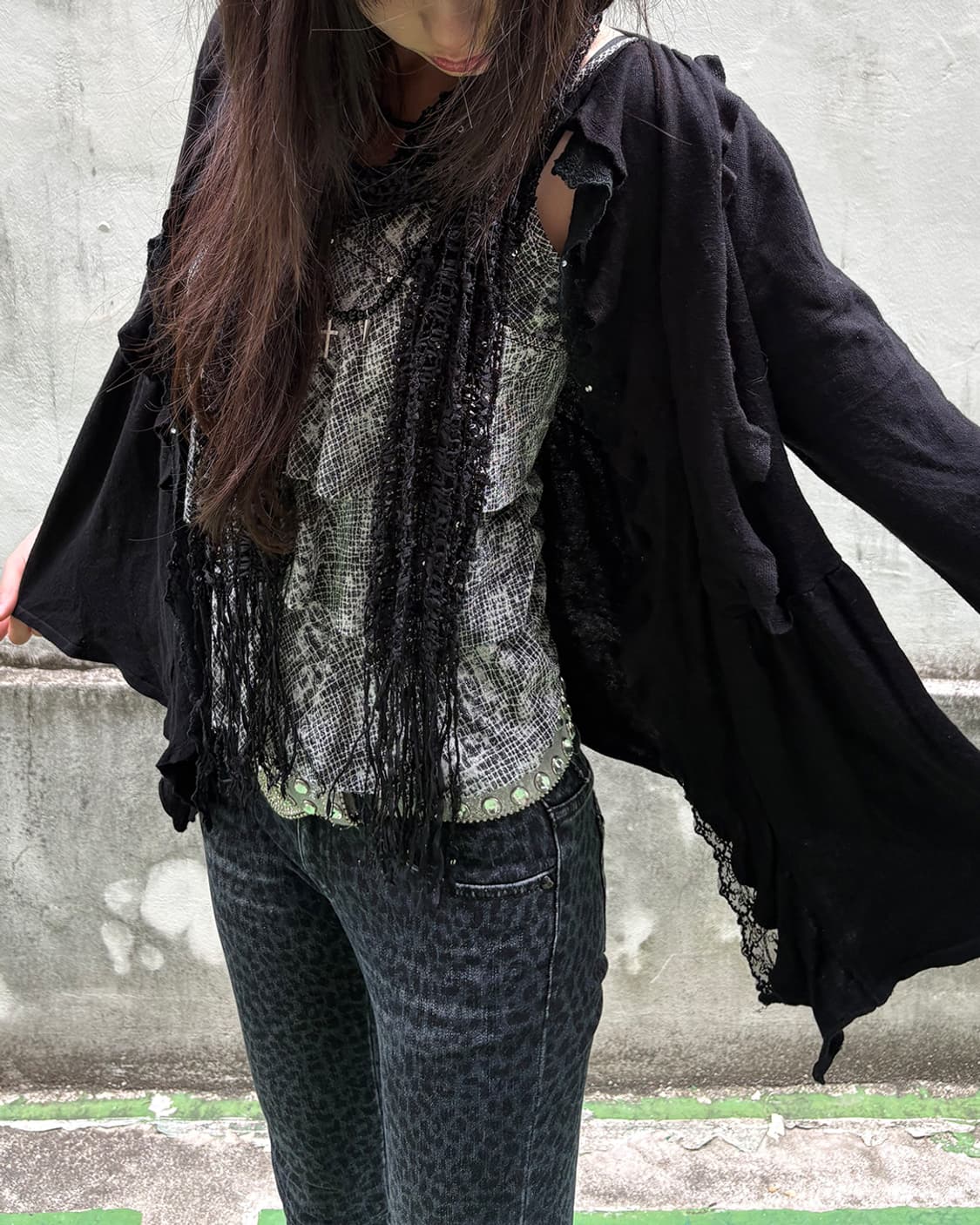 Grunge Snake Print Cami Sleeveless 상품이미지2