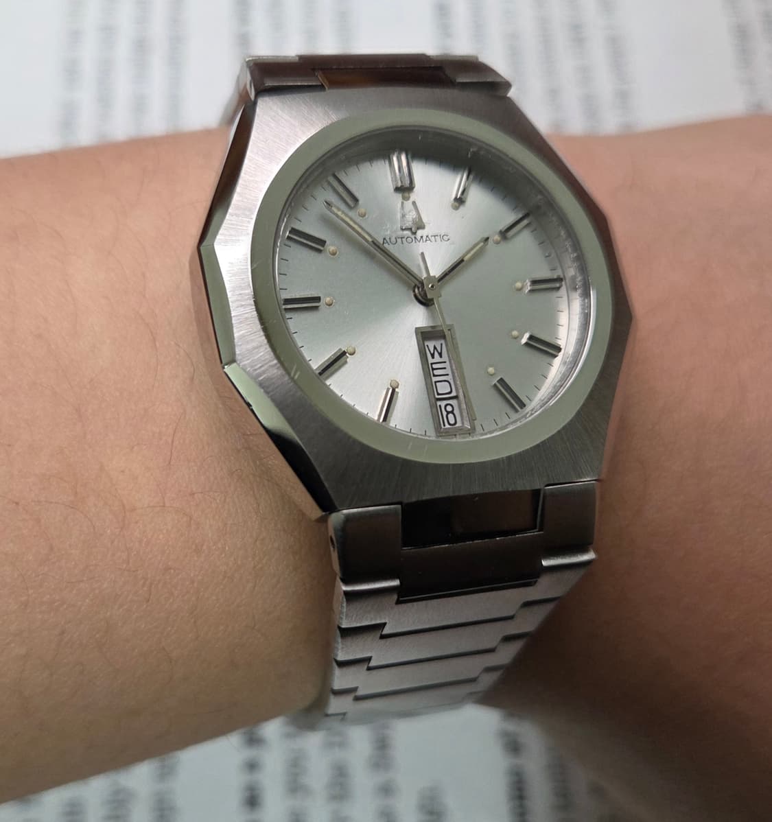 빈티지 부로바 옥타 순정 실버판 데이데이트 오토매틱 뻐뻐시 브슬 ver. 상품이미지10