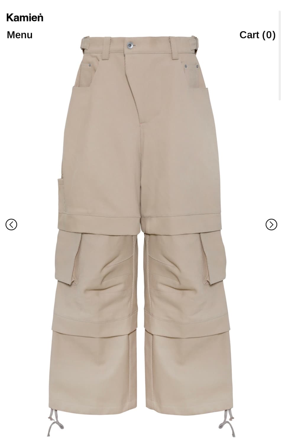 (3)kamien 타이탄 배기 팬츠 베이지 상품이미지1