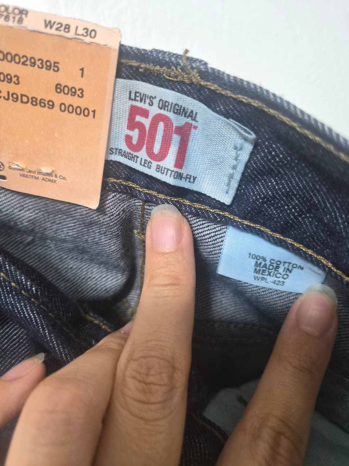 리바이스 501청바지 데님 진청 상품이미지3