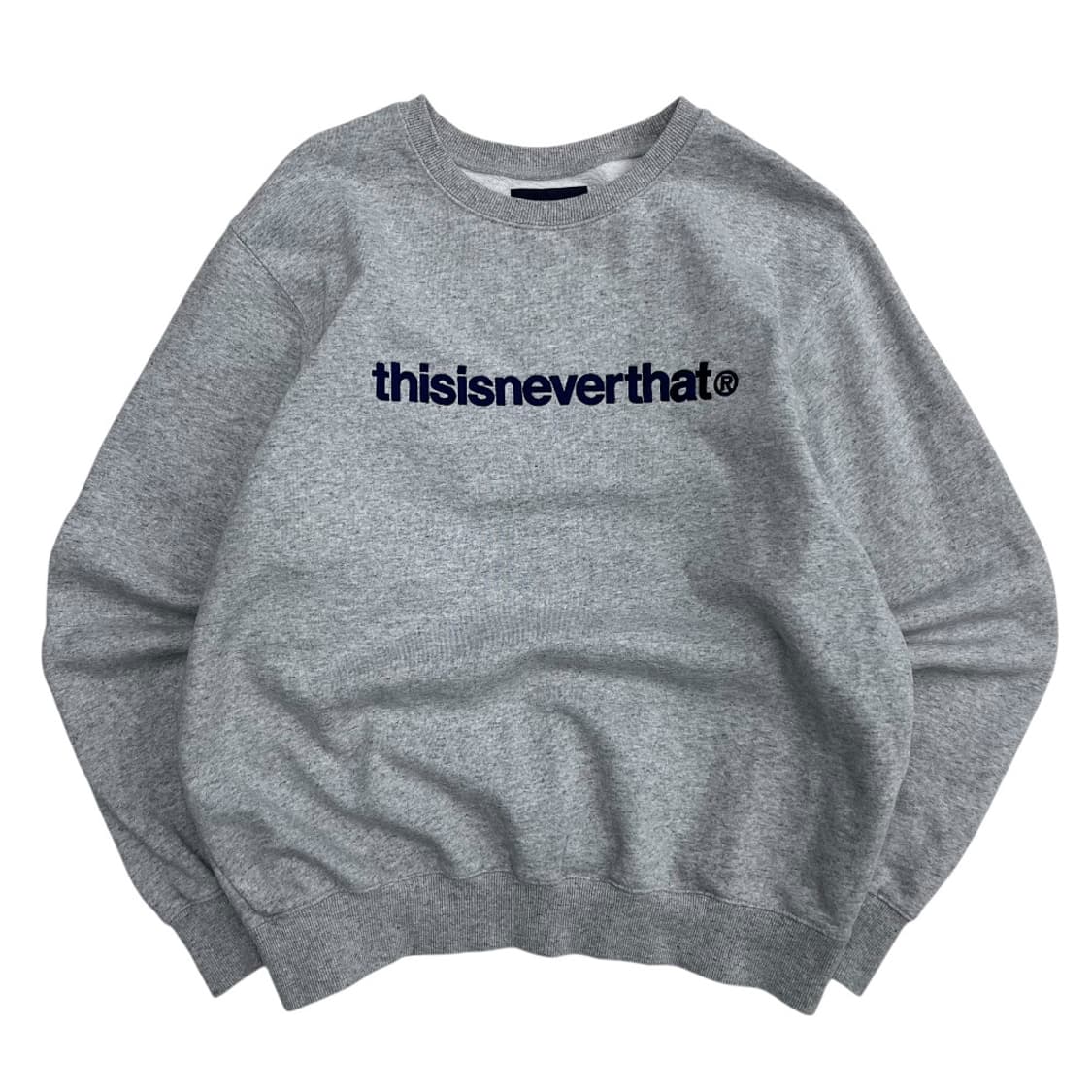 디스이즈네버댓 센터로고 그레이 맨투맨 M 상품이미지2